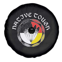 Native Tough Spare Tire Cover Indian American Medicine Wheel Feathers - Wonder Print Shop