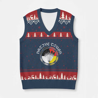 Native Tough V-Neck Knit Sweater Vest Indian American Medicine Wheel Feathers - Wonder Print Shop