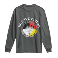 Native Tough Long Sleeve Shirt Indian American Medicine Wheel Feathers - Wonder Print Shop