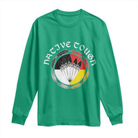 Native Tough Long Sleeve Shirt Indian American Medicine Wheel Feathers - Wonder Print Shop
