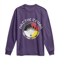 Native Tough Long Sleeve Shirt Indian American Medicine Wheel Feathers - Wonder Print Shop