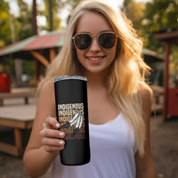 Indigenous Pride Skinny Tumbler Native American Heritage Feathers Dreamcatcher - Wonder Print Shop