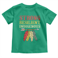 Native American Strong Resilient Indigenous Toddler T Shirt Retro Vintage Feathers - Wonder Print Shop