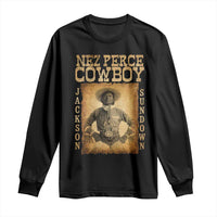 Nez Perce Cowboy Jackson Sundown Long Sleeve Shirt Native American Cowboy Western Country - Wonder Print Shop