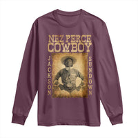 Nez Perce Cowboy Jackson Sundown Long Sleeve Shirt Native American Cowboy Western Country - Wonder Print Shop