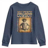 Nez Perce Cowboy Jackson Sundown Youth Sweatshirt Native American Cowboy Western Country - Wonder Print Shop