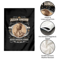 Jackson Sundown Garden Flag Native American Cowboy Western Country - Wonder Print Shop