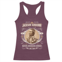 Jackson Sundown Racerback Tank Top Native American Cowboy Western Country - Wonder Print Shop