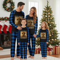 Native American Cowboy Plaid Pajama Set Vintage Western Country Portrait