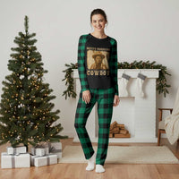 Native American Cowboy Plaid Pajama Set Vintage Western Country Portrait