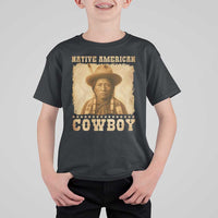 Native American Cowboy T Shirt For Kid Vintage Western Country Portrait - Wonder Print Shop