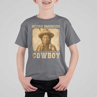 Native American Cowboy T Shirt For Kid Vintage Western Country Portrait - Wonder Print Shop