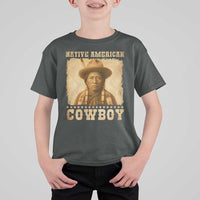 Native American Cowboy T Shirt For Kid Vintage Western Country Portrait - Wonder Print Shop