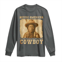 Native American Cowboy Long Sleeve Shirt Vintage Western Country Portrait - Wonder Print Shop