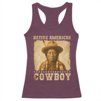 Native American Cowboy Racerback Tank Top Vintage Western Country Portrait - Wonder Print Shop