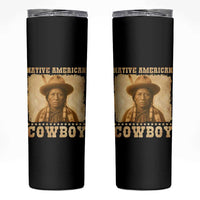 Native American Cowboy Skinny Tumbler Vintage Western Country Portrait - Wonder Print Shop
