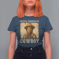Native American Cowboy T Shirt For Women Vintage Western Country Portrait - Wonder Print Shop