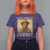 Native American Cowboy T Shirt For Women Vintage Western Country Portrait - Wonder Print Shop