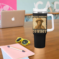 Native American Cowboy Tumbler With Handle Vintage Western Country Portrait - Wonder Print Shop