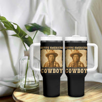 Native American Cowboy Tumbler With Handle Vintage Western Country Portrait - Wonder Print Shop