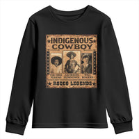 Native American Cowboy Rodeo Legends Youth Sweatshirt Vintage Western Country Cowboy - Wonder Print Shop