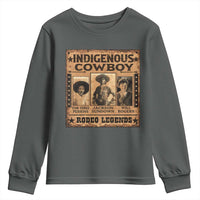 Native American Cowboy Rodeo Legends Youth Sweatshirt Vintage Western Country Cowboy - Wonder Print Shop