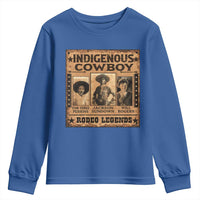 Native American Cowboy Rodeo Legends Youth Sweatshirt Vintage Western Country Cowboy - Wonder Print Shop