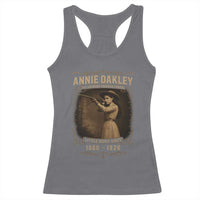 Annie Oakley Racerback Tank Top Little Sure Shot The Legendary American Cowgirl - Wonder Print Shop