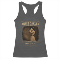 Annie Oakley Racerback Tank Top Little Sure Shot The Legendary American Cowgirl - Wonder Print Shop