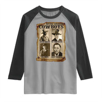 Native American Cowboy Legends Raglan Shirt Vintage Western Rodeo - Wonder Print Shop