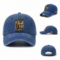 Native American Cowboy Legends Washed Cotton Baseball Cap Vintage Western Rodeo