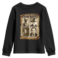 Native American Cowboy Legends Youth Sweatshirt Vintage Western Rodeo - Wonder Print Shop