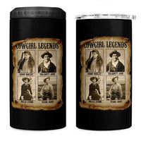 Cowgirl Legends 4 in 1 Can Cooler Tumbler Vintage Legendary American Old West - Wonder Print Shop