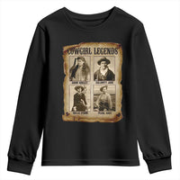 Cowgirl Legends Youth Sweatshirt Vintage Legendary American Old West - Wonder Print Shop