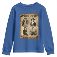 Cowgirl Legends Youth Sweatshirt Vintage Legendary American Old West - Wonder Print Shop