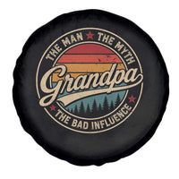 Grandpa The Man The Myth The Bad Influence Spare Tire Cover Retro Forest Father's Day