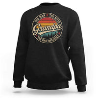 Grandpa The Man The Myth The Bad Influence Sweatshirt Retro Forest Father's Day