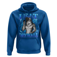 I Eat Drywall Funny Alpha Wolf Hoodie Stupid Brainrot Meme Edging Werewolf Boootleg Graphic