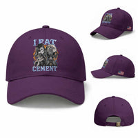 I Eat Cement Funny Alpha Wolf Meme Baseball Cap Stupid Brainrot Meme Edging Werewolf Boootleg Graphic