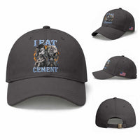 I Eat Cement Funny Alpha Wolf Meme Baseball Cap Stupid Brainrot Meme Edging Werewolf Boootleg Graphic