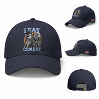 I Eat Cement Funny Alpha Wolf Meme Baseball Cap Stupid Brainrot Meme Edging Werewolf Boootleg Graphic