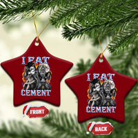 I Eat Cement Funny Alpha Wolf Meme Ceramic Ornament Stupid Brainrot Meme Edging Werewolf Boootleg Graphic
