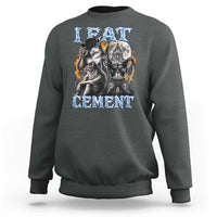 I Eat Cement Funny Alpha Wolf Meme Sweatshirt Stupid Brainrot Meme Edging Werewolf Boootleg Graphic