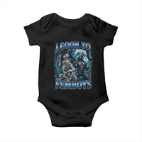 I Goon to Femboys Funny Edging Alpha Wolf Baby Onesie Stupid Brainrot Meme