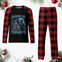 I Goon to Femboys Funny Edging Alpha Wolf Plaid Pajama Set Stupid Brainrot Meme