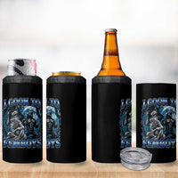 I Goon to Femboys Funny Edging Alpha Wolf 4 in 1 Can Cooler Tumbler Stupid Brainrot Meme