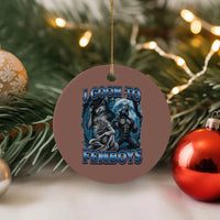 I Goon to Femboys Funny Edging Alpha Wolf Ceramic Ornament Stupid Brainrot Meme