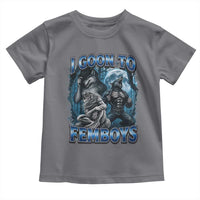 I Goon to Femboys Funny Edging Alpha Wolf Toddler T Shirt Stupid Brainrot Meme