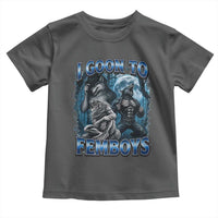 I Goon to Femboys Funny Edging Alpha Wolf Toddler T Shirt Stupid Brainrot Meme