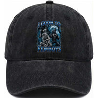 I Goon to Femboys Funny Edging Alpha Wolf Washed Cotton Baseball Cap Stupid Brainrot Meme
